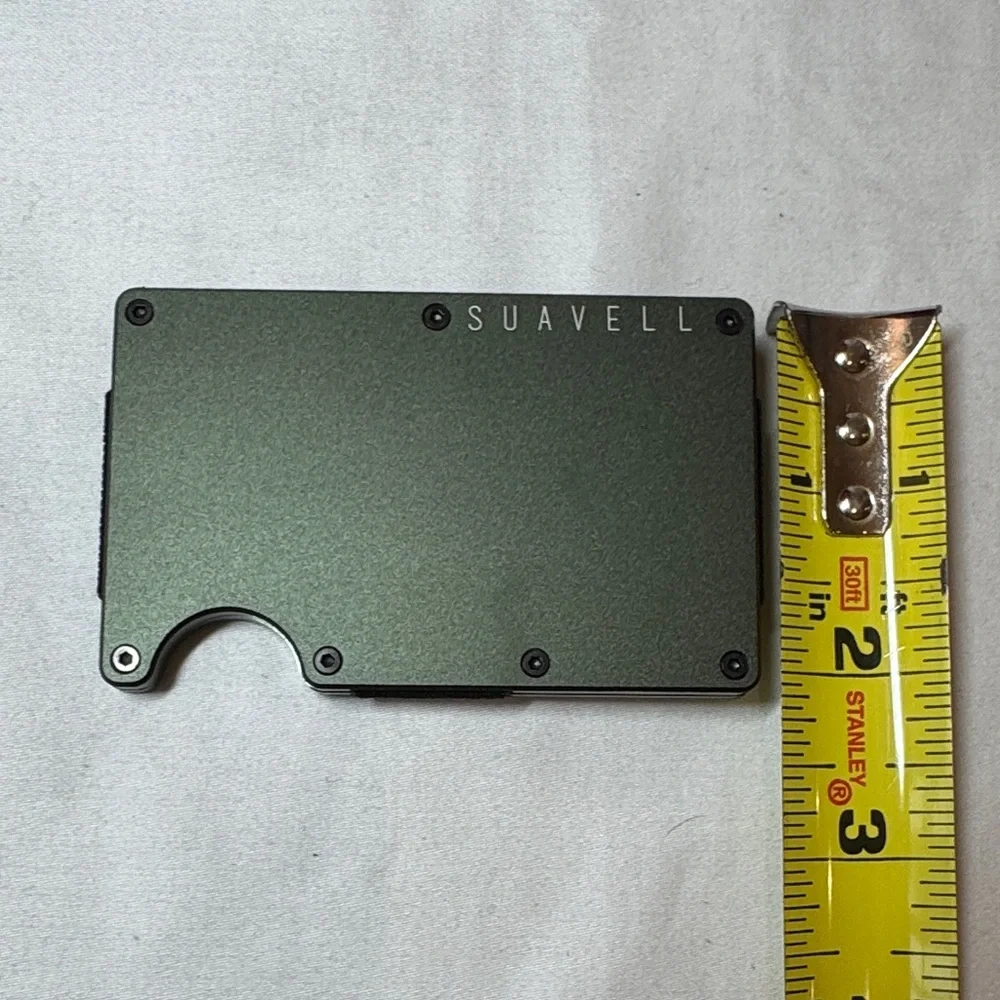 Suavell Carbon Fiber Wallet in Green with Case